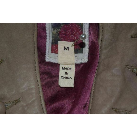 Anthro Burning Torch Leather Jacket sz M Blazer - Picture 4 of 12